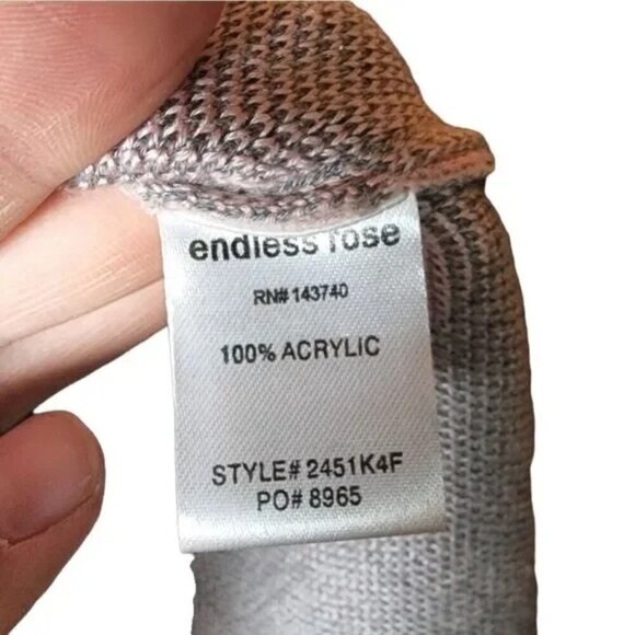 Endless Rose Women's Small Grey & Pink Color Block Chic Pencil Midi Skirt small - Picture 4 of 6